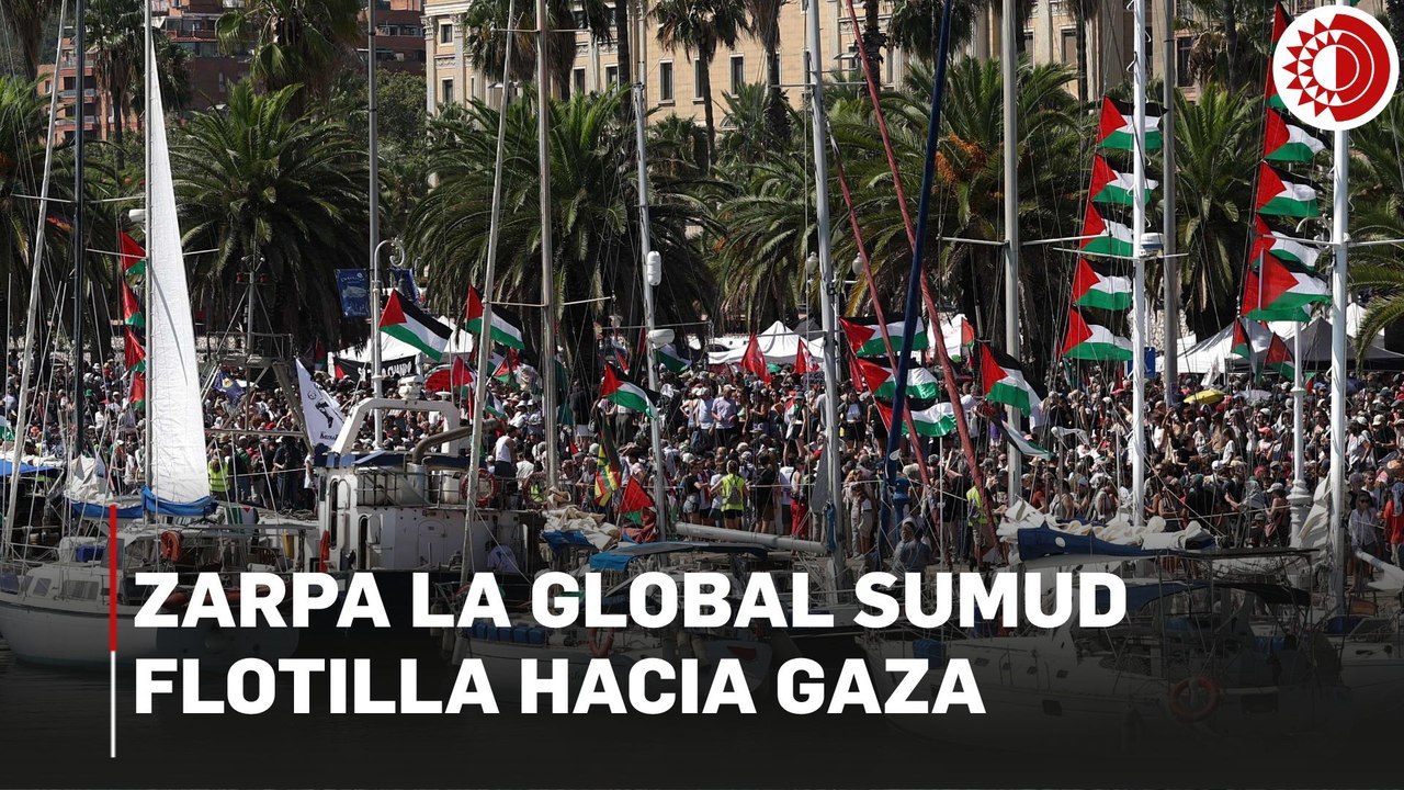 La Global Sumud Flotilla parte de Barcelona a Gaza con al menos 20 barcos y más de 300 personas