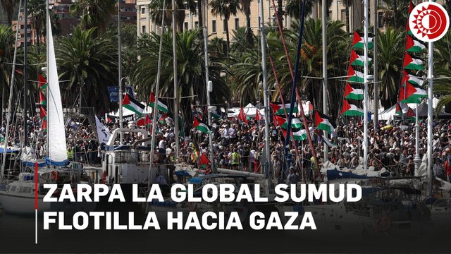 La Global Sumud Flotilla parte de Barcelona a Gaza con al menos 20 barcos y más de 300 personas