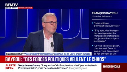 "Pour moi le vote de confiance est surréaliste", déclare François de Rugy, vice-président de Renaissance
