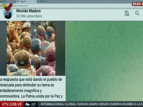 Presidente Maduro exaltó la respuesta del pueblo venezolano para defender la paz y la soberanía