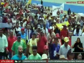 Cuerpo combatiente del edo. Anzoátegui marchó en rechazo a las amenazas imperiales de los EE. UU.