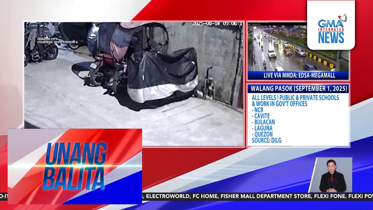 Pagtangay ng lalaki sa isang motorsiklo sa Brgy. Commonwealth, nahuli-cam | Unang Balita