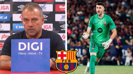 Hansi Flick destaca a Joan García en el empate del Barcelona ante Rayo Vallecano: "Teníamos un portero fantástico"