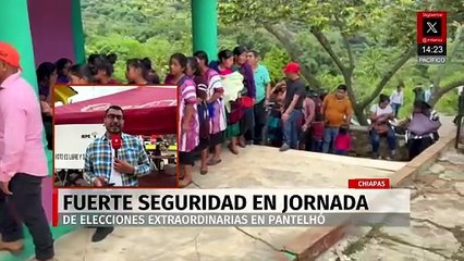 Celebran elecciones extraordinarias en Pantelhó con fuerte dispositivo de seguridad