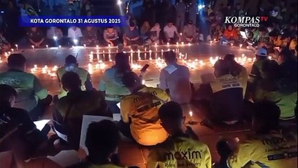 Aksi Solidaritas Untuk Almarhum Affan Kurniawan, Ojol Gorontalo Gelar Dzikir Bersama