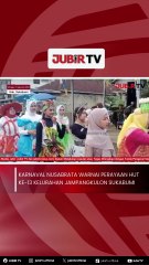 Karnaval Nusabrata Warnai Perayaan HUT ke-13 Kelurahan Jampangkulon Sukabumi