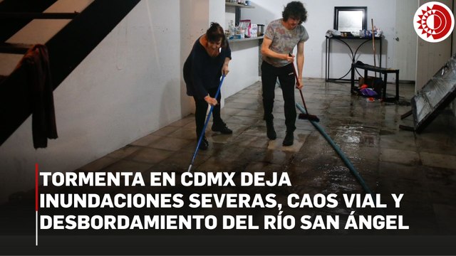 Tormenta en CDMX deja inundaciones severas, caos vial y desbordamiento del Río San Ángel