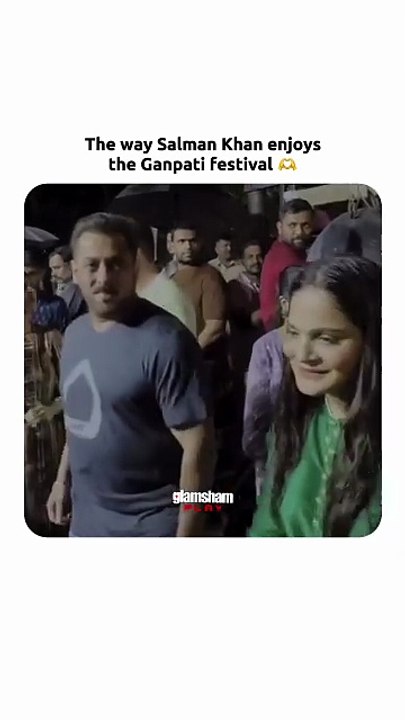 Bhaijaan's love for Ganpati    #bhaijaan #ganpati #reels #festival #visarjan #edits [Bhaijaan, ganpati, reels, edits, festival, glamsham]
