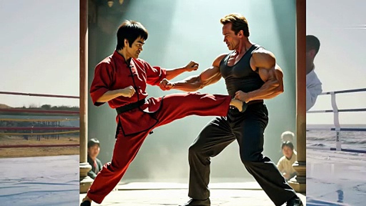 💥 Arnold Schwarzenegger  Bruce Lee ⚔️ | Power vs Precision 💥 Ultimate Fight Scene! #trending