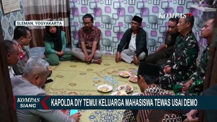 Kapolda DIY Temui Keluarga Rheza, Mahasiswa Amikom Tewas Usai Demo di Mapolda | KOMPAS SIANG