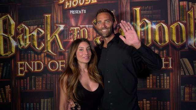 Jaqi Clements and Kevin Clements attend the Jet House Back-to-School Bash red carpet