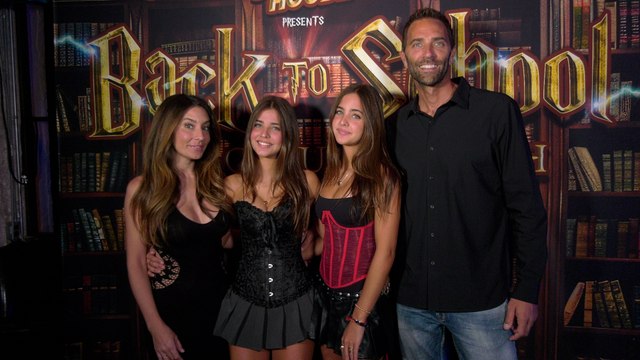 The Clements twins and their parents attend the Jet House Back-to-School Bash red carpet