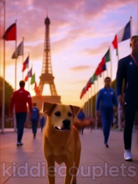 Olympics Gold Medal #shorts #youtubeshorts #kiddiecouplets #olympics #dogs #respect