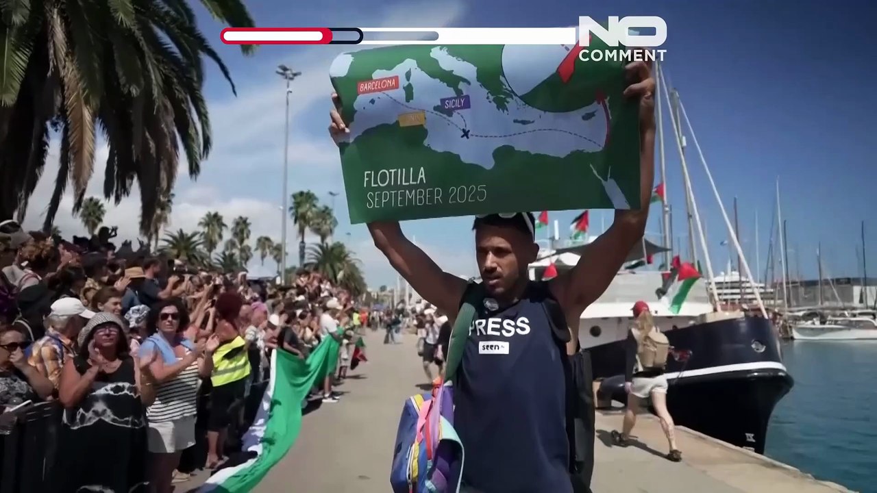 Une flottille quitte Barcelone pour tenter de briser le blocus de Gaza