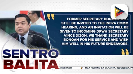 Dating DPWH Sec. Bonoan, imbitado pa rin sa pagdinig ng House Infra Committee kaugnay sa flood control projects