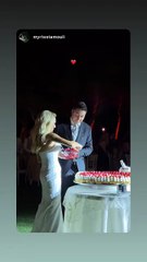 Η κοπή της τούρτας στο γάμο της Δέσποινας Τσούτσας