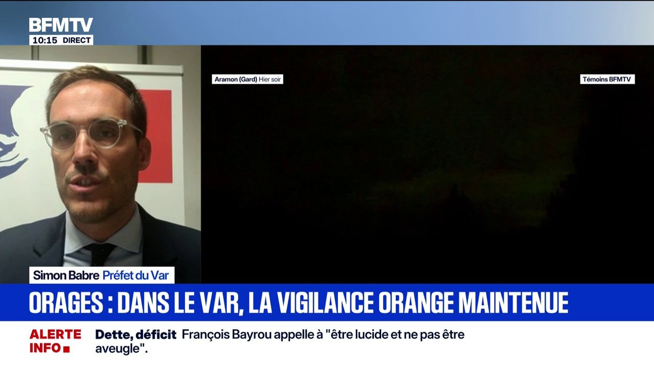 Orages: "Il faut vraiment garder une vigilance constante pendant toute la journée", souligne Simon Babre, préfet du Var