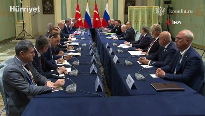 Cumhurbaşkanı Erdoğan Putin'le görüştü