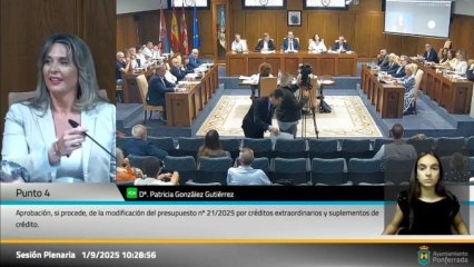 El alcalde de Ponferrada, Marco Morala, expulsa a la portavoz de Vox, Patricia González, del pleno de este lunes