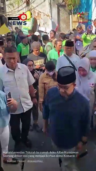 Anies Baswedan Kunjungi Rumah Duka Affan, Ibu Korban Menangis