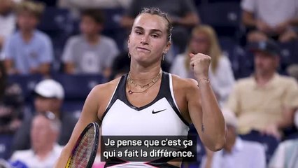 US Open - Sabalenka : "Un équilibre entre ma vie sur le court et en dehors"