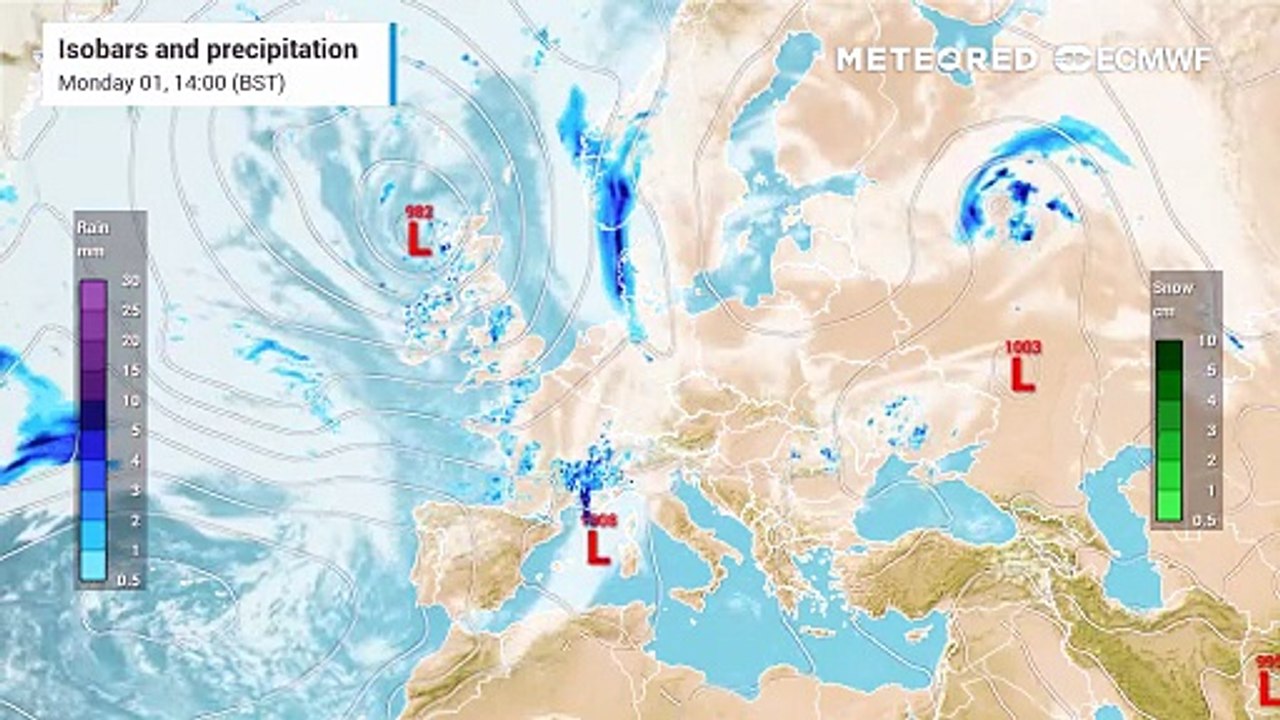 UK weather: stormy showers and gusty winds set to hit early September