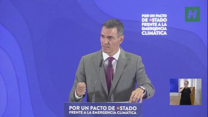 Sánchez: "Ahora muere más gente por la emergencia climática que por los accidentes de tráfico".