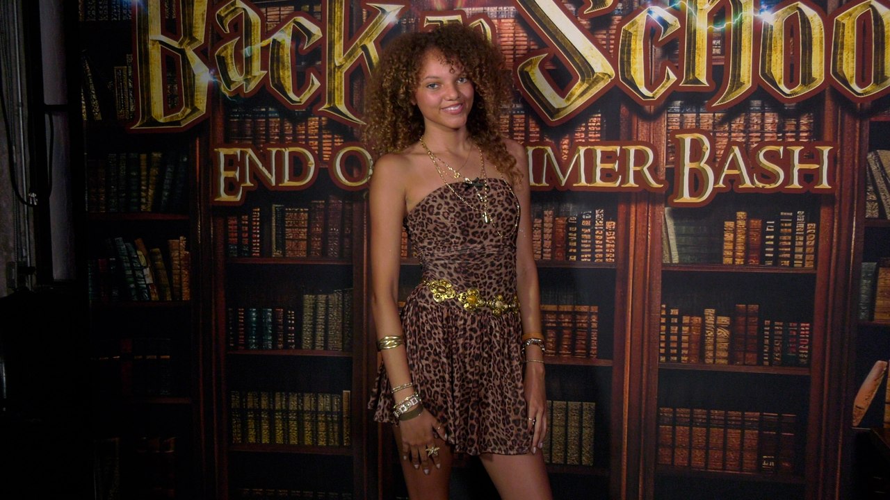 Zuri Miles attends the Jet House Back-to-School Bash red carpet
