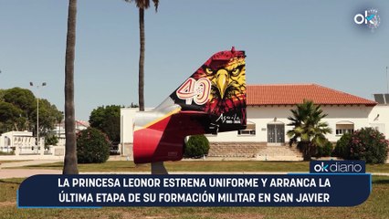 La princesa Leonor estrena uniforme y arranca la última etapa de su formación militar en San Javier