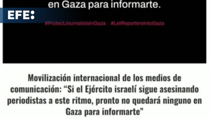 Medios españoles se suman a la acción global contra el asesinato de periodistas en Gaza