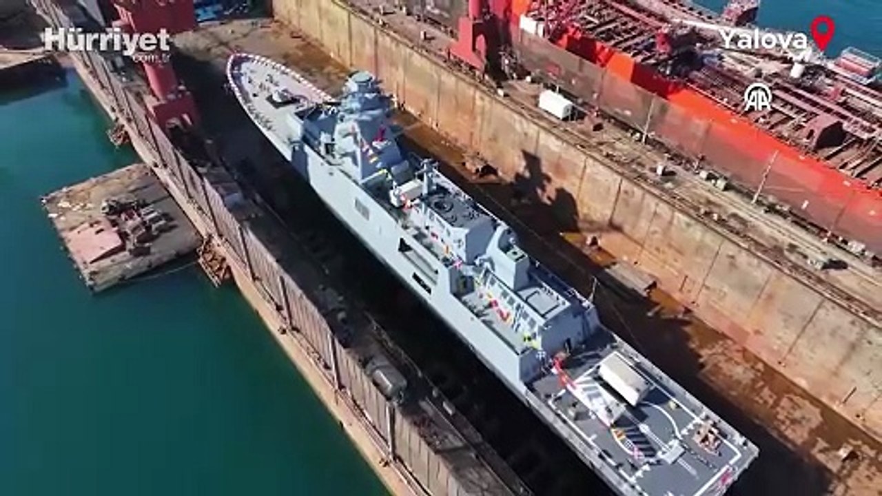 TCG İçel fırkateyninin denize indirme töreni gerçekleştirildi