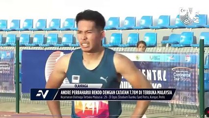 Andre Anura perbaharui rekod dengan catatan 7.78m di Terbuka Malaysia