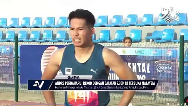 Andre Anura perbaharui rekod dengan catatan 7.78m di Terbuka Malaysia