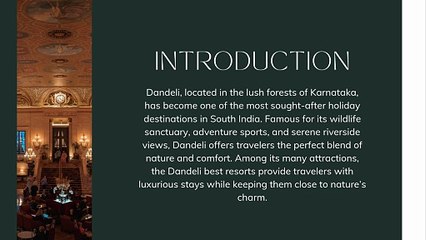 Discover the Charm of Dandeli Best Resorts for a Perfect Getaway