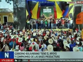 Campesinos de Yaracuy desbordan las calles en respaldo al presidente Nicolás Maduro