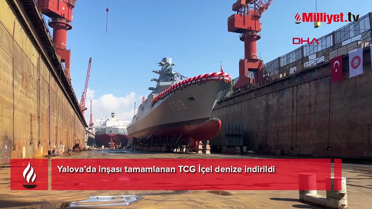 TCG İçel denize indirildi! İHA'lar gece gündüz iniş kalkış yapabilecek