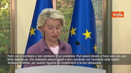 Von der Leyen in Bulgaria: Putin è un predatore, si può tenere a freno solo con deterrenza