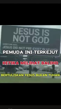 Pemuda Ini Terkejut Ketika Melihat Baliho Bertuliskan Yesus Bukan Tuhan
