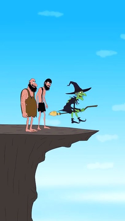 When Caveman Steals the Witch’s Broom 🧹😂 | Funny Short Video  Caveman vs Witch: Who Wins the Magic Broom?  The Witch’s Broom Gets Stolen by a Caveman – Funny Story