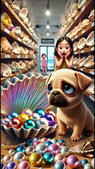 Frenchie s Treasure Hunt! From the Seaside to Home, All for the Glowing Rainbow Pearls! ✨