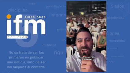 Santiago Perdomo en la graduación de Parceros