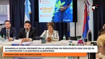 Desarrollo Social defendió en la legislatura un presupuesto 2026