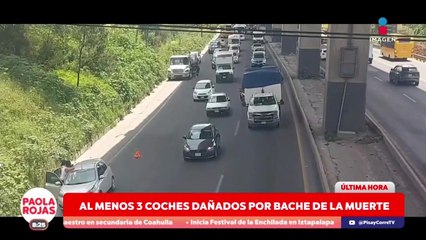Al menos 15 autos afectados por bache en la autopista México–Puebla | DPC con Paola Rojas