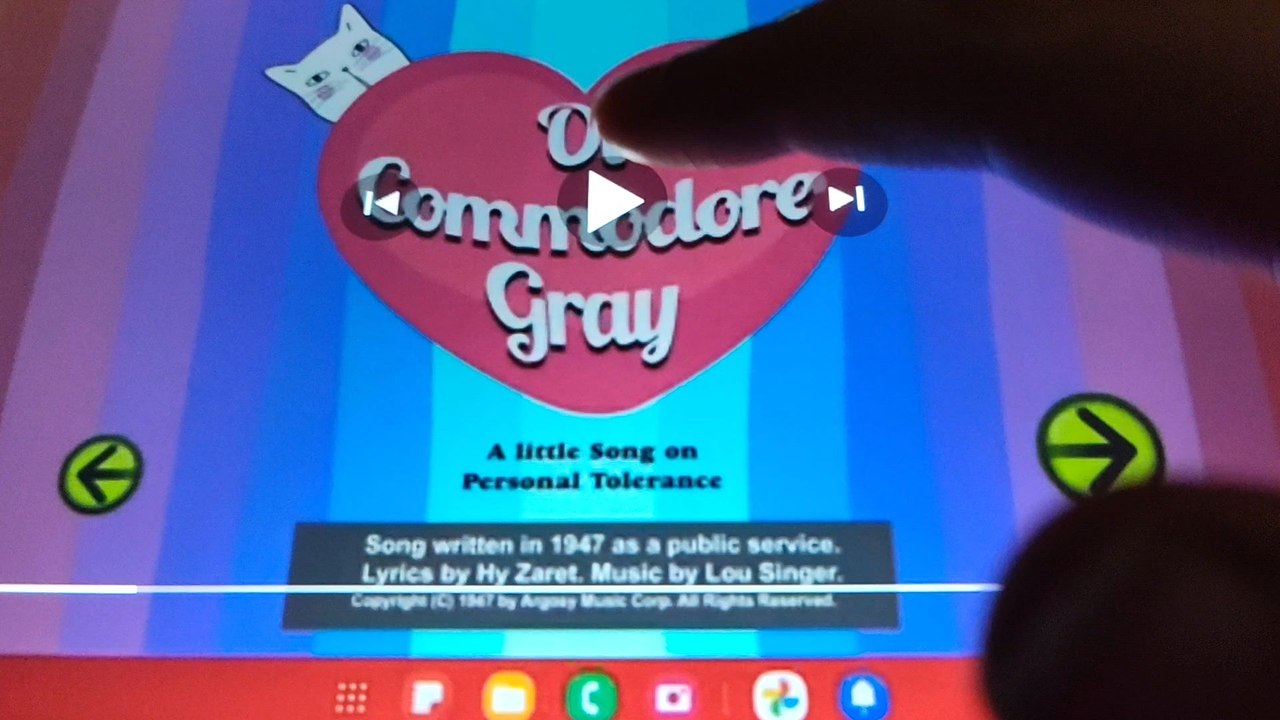 The StarFall Presents The Ol Commodore Gray Song #5 & #6.