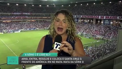Ariel entra, resolve e coloca o Santa Cruz à frente do América-RN no mata-mata da Série D