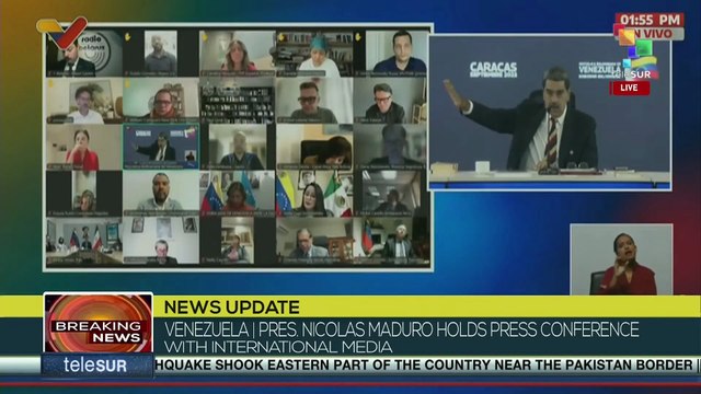 President Nicolas Maduro denounces U.S. bombings of peaceful nations