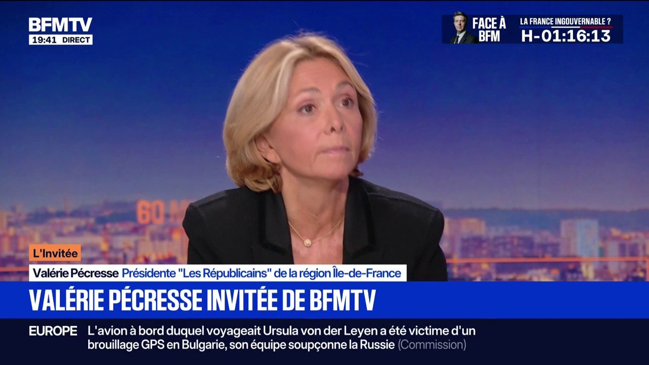 "Ce n'est pas un budget de droite", regrette Valérie Pécresse, présidente LR de la région Île-de-France