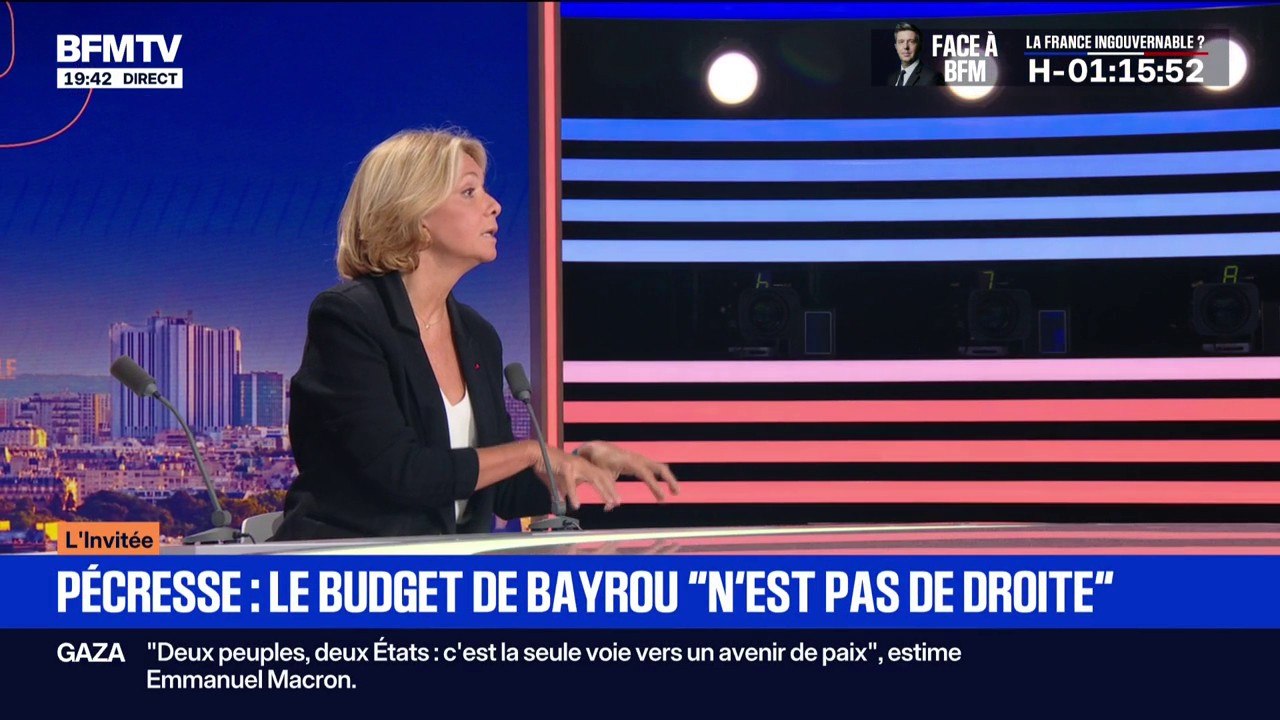 Vote de confiance: Valérie Pécresse estime que François Bayrou a "très peu de chances" de réussir