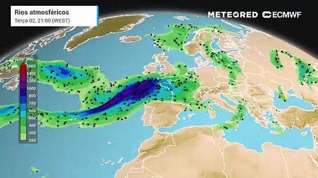 Rio atmosférico poderá cruzar o arquipélago dos Açores na reta final da primeira semana de setembro