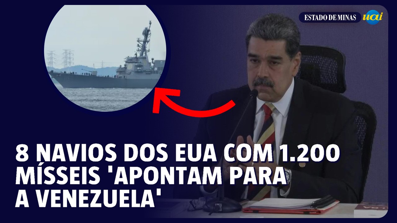 Maduro denuncia que 8 navios dos EUA com 1.200 mísseis 'apontam para a Venezuela'